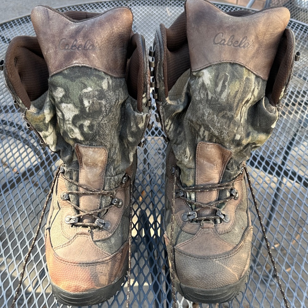 Cabela's Leather and Camouflage Outdoor Boots